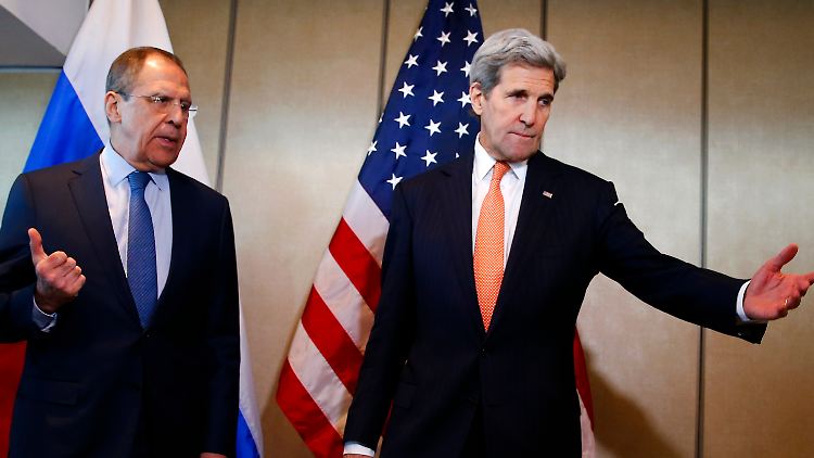 Nicht immer einer Meinung: Russlands Außenminister Lawrow und sein US-amerikanischer Kollege Kerry.