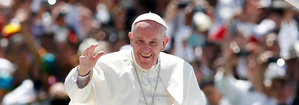 Papst Franziskus bei seinem Besuch in Mass at San Cristobal de las Casas, wo er die bewegende Rede hielt.