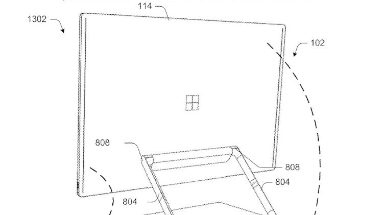 So stellt sich Microsoft laut Patentantrag den modularen All-In-One-PC vor.