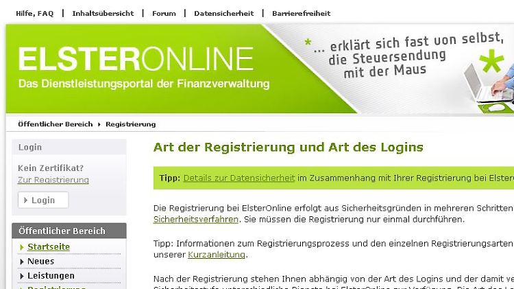 Dem Elsteronline-Portal steht in diesem Jahr ein Relaunch bevor. 