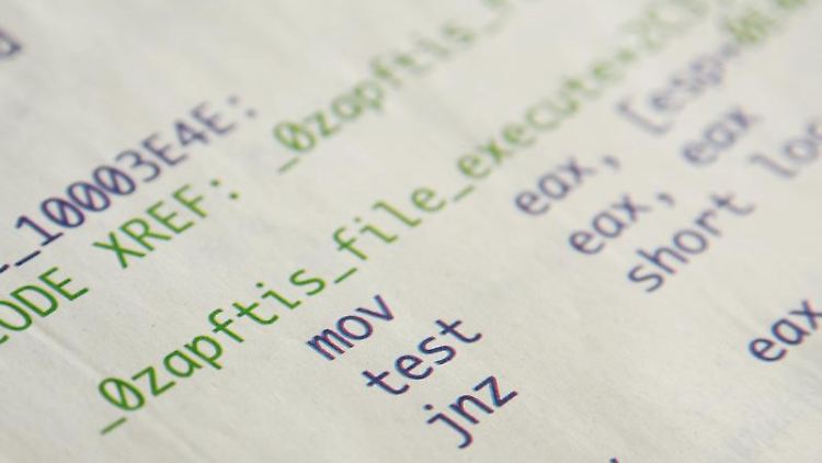 Code von Spionage-Software: Apple wehrt sich beispielsweise gegen Forderungen der US-Regierung nach Software-«Hintertüren» für iPhones. Foto: Wolfram Steinberg