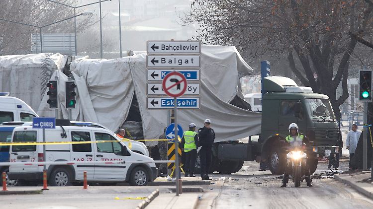 Ankara am Morgen danach: Der Anschlagsort liegt inmitten des türkischen Regierungsviertels.
