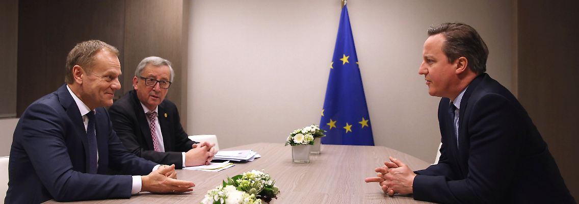 Tusk, Juncker, Cameron - es war eine lange Nacht.