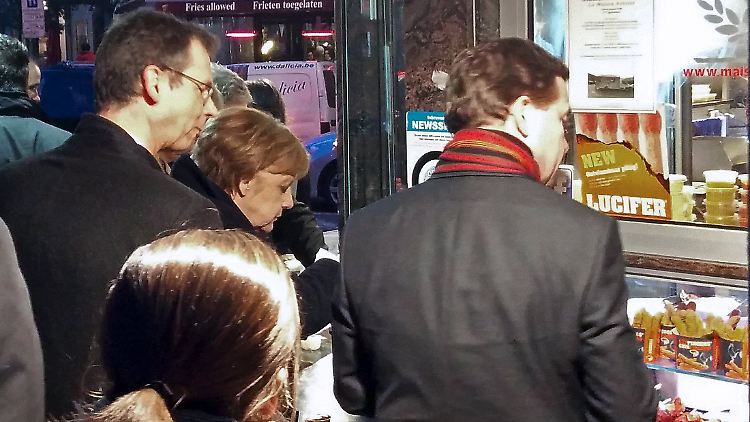 Einmal Pommes bitte, Merkel hatte Hunger.