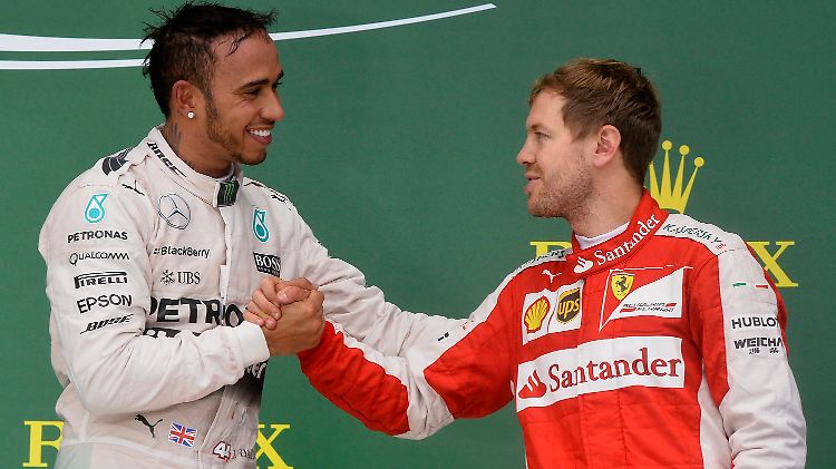 Rivalen der Rennbahn: Lewis Hamilton und Sebastian Vettel.