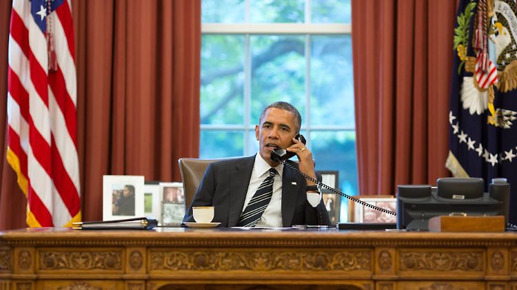 Telefonierte lange mit seinen Kollegen: US-Präsident Obama
