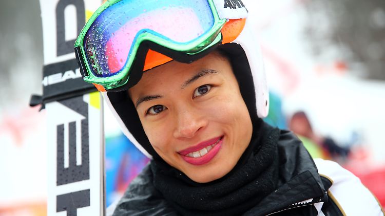 Vanessa Mae landet im Riesenslalom von Sotchi auf dem 67. und letzten Platz.