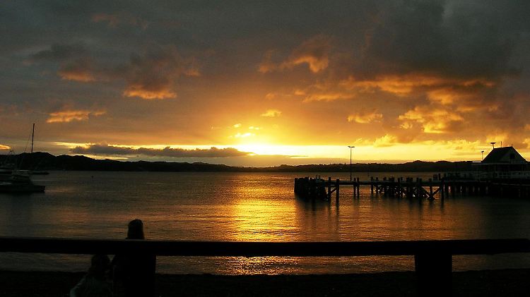 Sonnenuntergang über Russell: Einfach mal die Seele baumeln lassen.