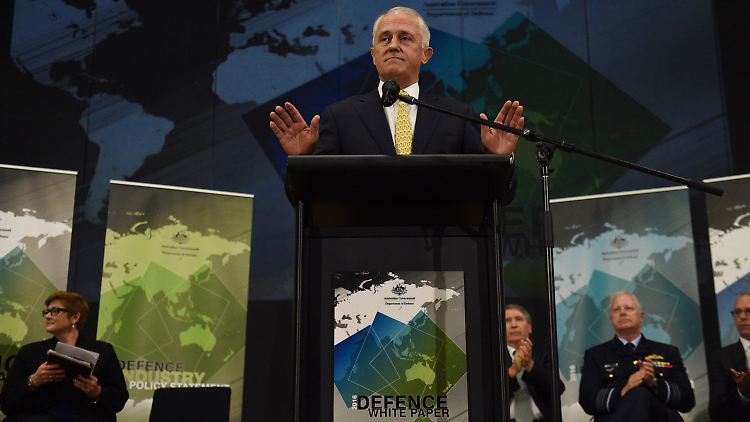 Regierungschef Malcolm Turnbull stellt das Projekt Weißbuch vor.
