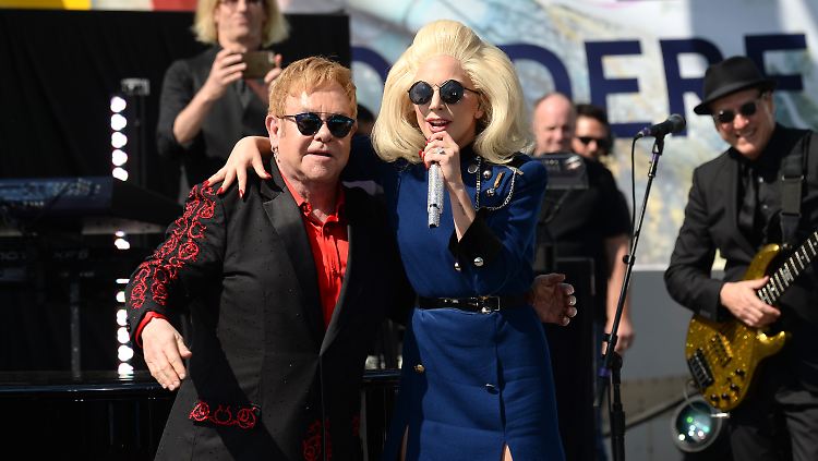 Ein eingespieltes Team: Lady Gaga sang schon mehrmals zusammen mit Elton John.
