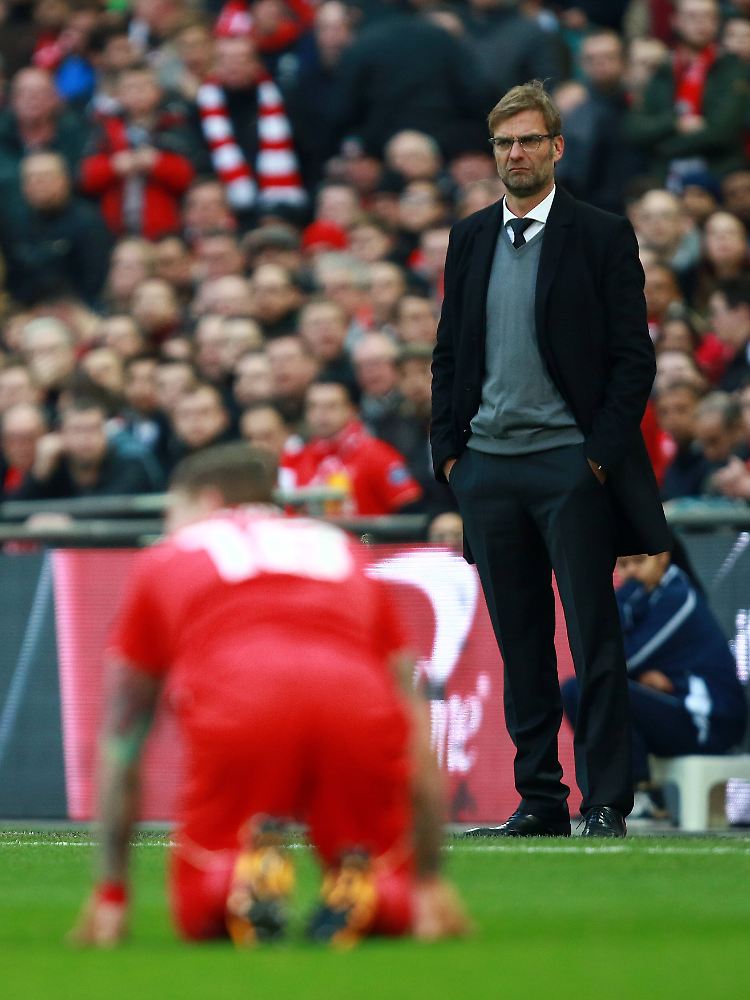 Jürgen Klopp sah, wie seine Liverpooler im Elfmeterschießen gegen Manchester City mit 1:0 in Führung gingen - und dann nichts mehr trafen.