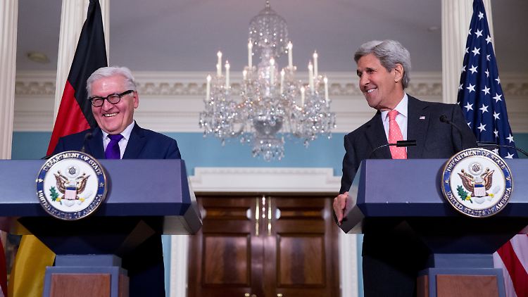 Verstehen sich sichtlich gut: Steinmeier und Kerry
