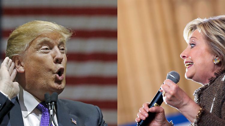 Haben zurzeit die besten Chancen auf eine Präsidentschaftskandidatur: Donald Trump und Hillary Clinton.