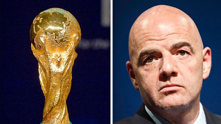 Gianni Infantino will künftig 40 statt 32 Mannschaften um den WM-Pokal spielen lassen.