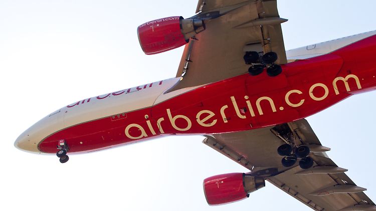 Rot ist die dominierende Farbe bei Air Berlin.