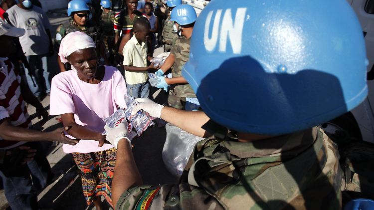Hier beim Hilfseinsatz in Haiti.