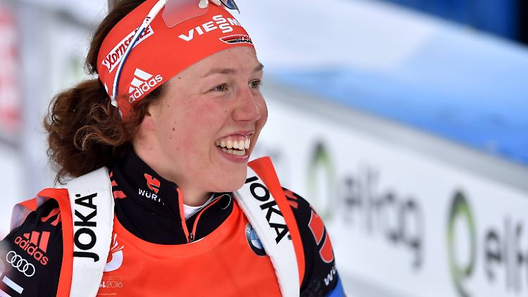 Laura Dahlmeier nimmt auf jeden Fall Einzelbronze mit nach Hause.
