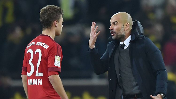 Wutanfall? Wertschätzung? Joseph Guardiola beschäftige sich nach Apbfiff jedenfalls intensiv mit seinem Jungstar Joshua Kimmich.