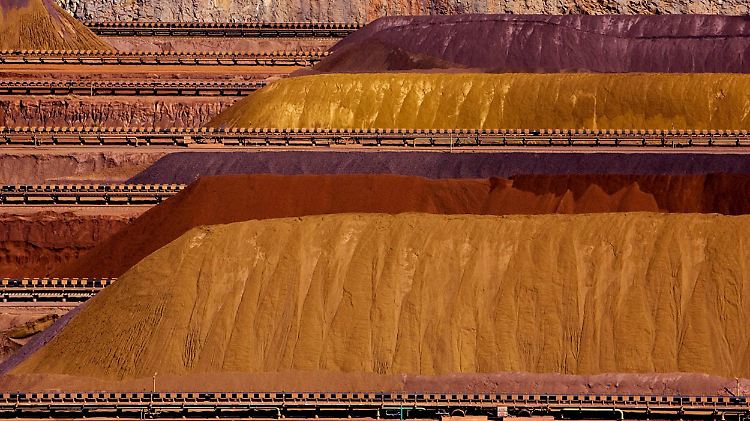 Eisenerzberge von Rio Tinto in Parker Point, Westaustralien.