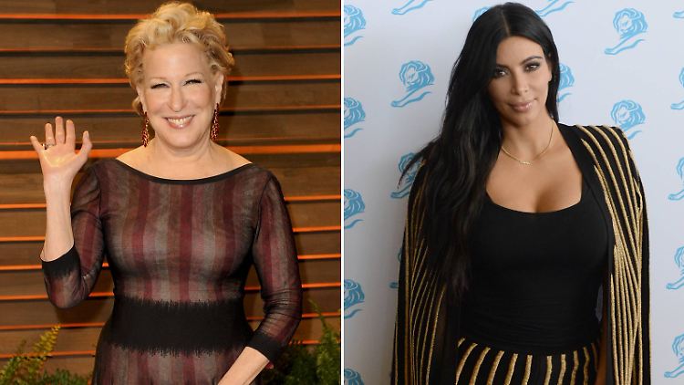 Da haben sich mal zwei gefunden: Bette Midler (l.) und Kim Kardashian.