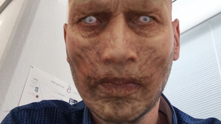 Ein Tipper genügt, um sich via MSQRD in einen verdammt gutaussehenden Zombie zu verwandeln.