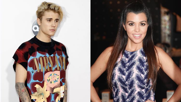 Eine Affäre wurde ihnen schon länger angedichtet - und jetzt auch ein Kind: Justin Bieber und Kourtney Kardashian.