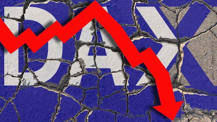 Nach zwischenzeitlich satten Gewinnen rauscht der Dax am Ende des Handelstages in die Tiefe.