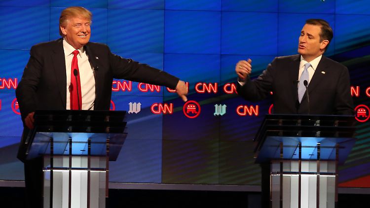 Trump und Cruz haben auch die letzte TV-Debatte dominiert.