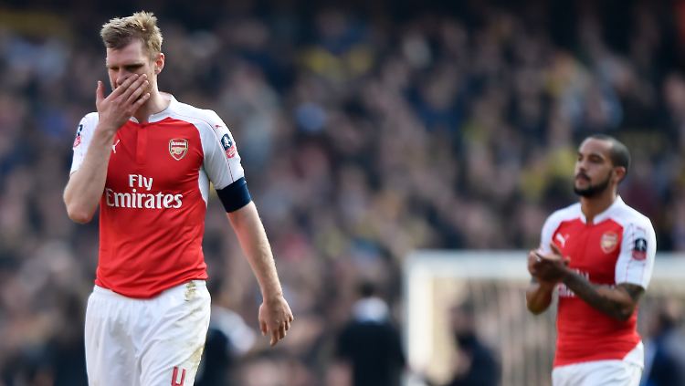 Raus ohne Applaus: Per Mertesacker wird in dieser Saison nicht erneut englischer Pokalsieger.