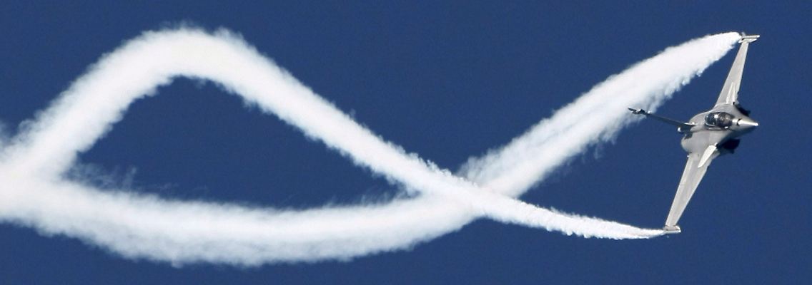 Ein französischer Kampfjet vom Typ Rafale zeigt, dass Paris unendliches Zutrauen in die atomare Abschreckung hat.