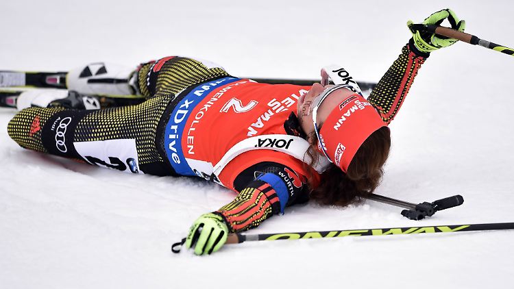 Müde und ausgepumpt: Laura Dahlmeier