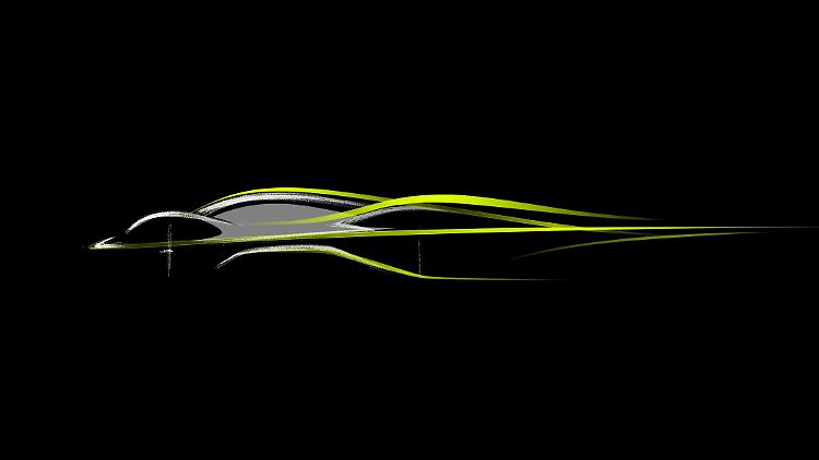 Eine erste Fingerübung von Adrian Newey zum Supersportwagen von Aston Martin zeichnet ein sehr futuristisches Bild.