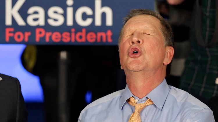 John Kasich liegt bis zu zehn Prozent in den Umfragen vor Clinton.