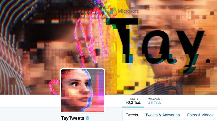 Mensch oder Maschine? So sieht Tays Twitter-Account aus.