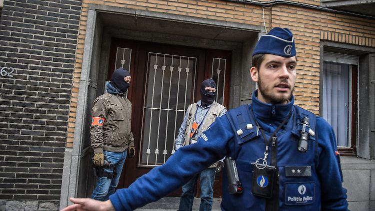 Die Sicherheitskräfte zeigen in Brüssel Präsenz.