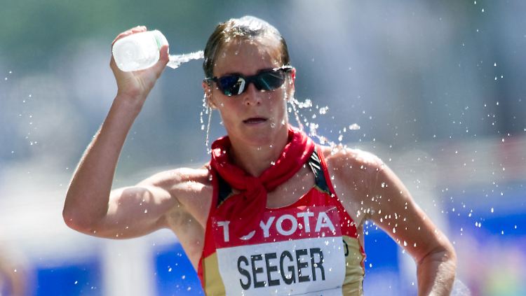 Geherin Melanie Seeger steht jetzt mit einer historischen Bronzemedaille in den deutschen Leichtathletikannalen.