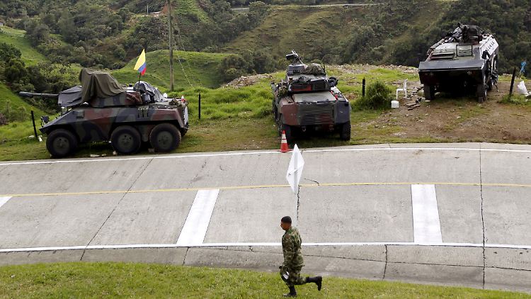 Eine Einheit der kolumbianischen Armee in der Provinz Antioquia.