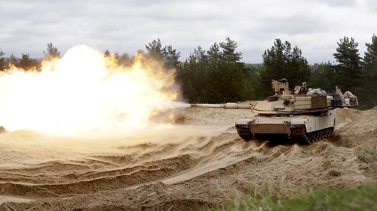 Ein M1-Abrams-Panzer bei einer Übung in Litauen: In Osteuropa sind bereits zwei Panzerbrigaden stationiert, eine dritte soll nun folgen.