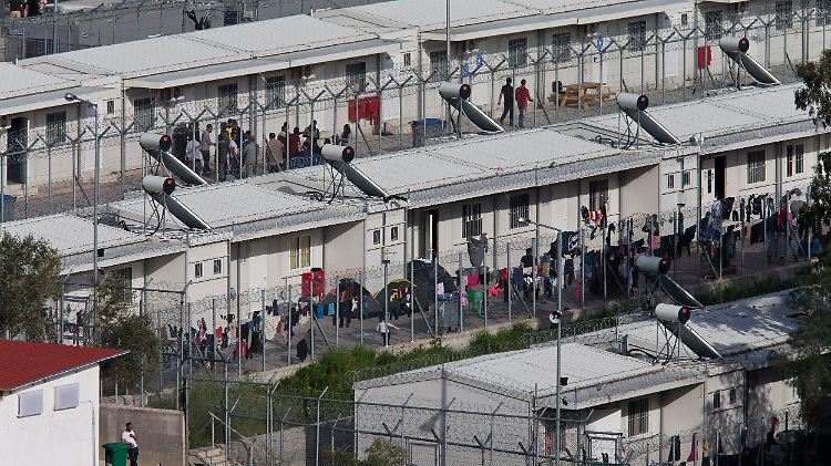 Das Flüchtlingscamp Moria auf Lesbos.