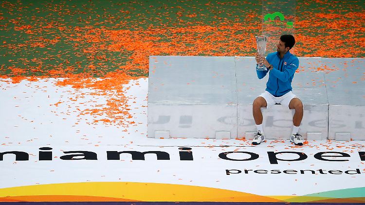 Unerhörte Konstanz: Seit November 2014 nahm Novak Djokovic an 23 Turnieren teil, bei denen er 21 Mal das Finale erreichte und 17 Mal gewann. So wie am Wochenende in Miami.
