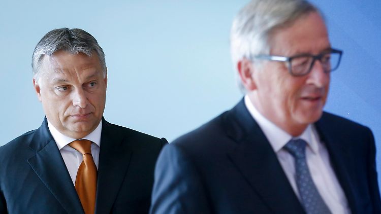 Ungarns Premierminister Viktor Orban (l.) dürfte es kaum passen, wenn sich Kommissionspräsident Jean-Claude Juncker mit seinem Plan durchsetzt.