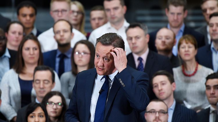 Der britische Premierminister David Cameron bei einer Fragestunde zum Anstehenden EU-Referendum.