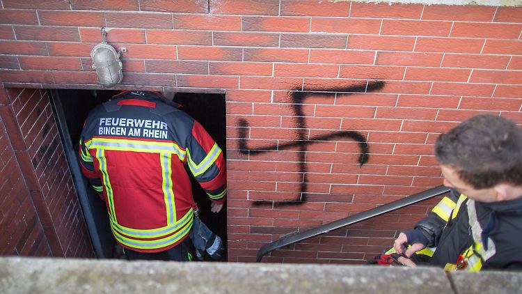 Ob es sich bei den Hakenkreuzen um einen rechtsextremen Hintergrund oder eine absichtlich falsch gelegte Fährte handelt, untersucht die Polizei noch.