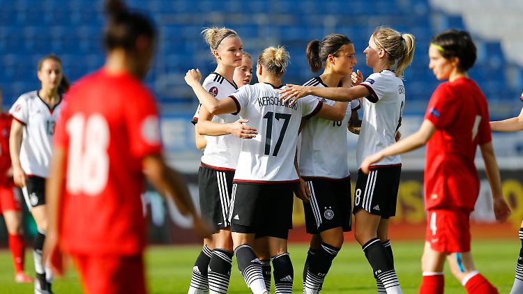 Die deutschen Frauen besiegten die Türkei mit 6:0.