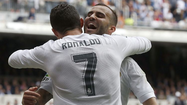 Jubel nach dem dritten Tor: Reals Cristiano Ronaldo und der Kollege Jese Rodriguez.