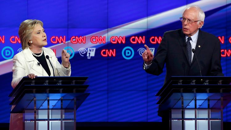 Hillary Clinton und Bernie Sanders schenkten sich nichts.