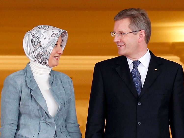 Wulff mit Hayrunnisa Gül.