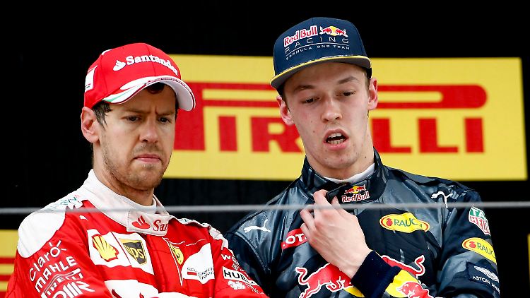 Hatten Redebedarf: Sebastian Vettel und Daniil Kwjat.