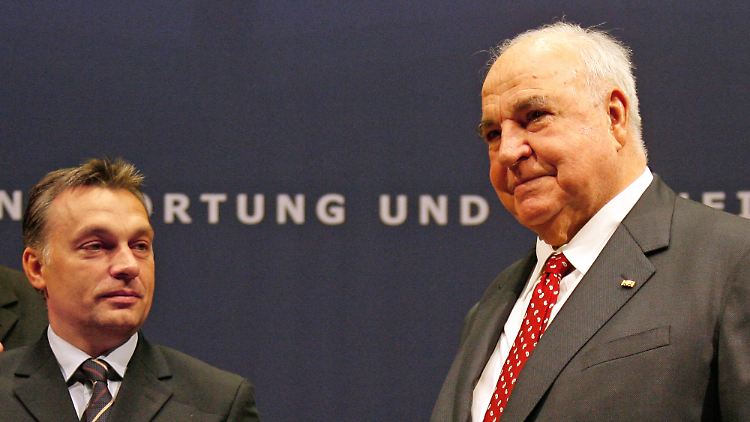 Vor zehn Jahren: Kohl und Orbán bei einem Kongress der Konrad-Adenauer-Stiftung in Leipzig.