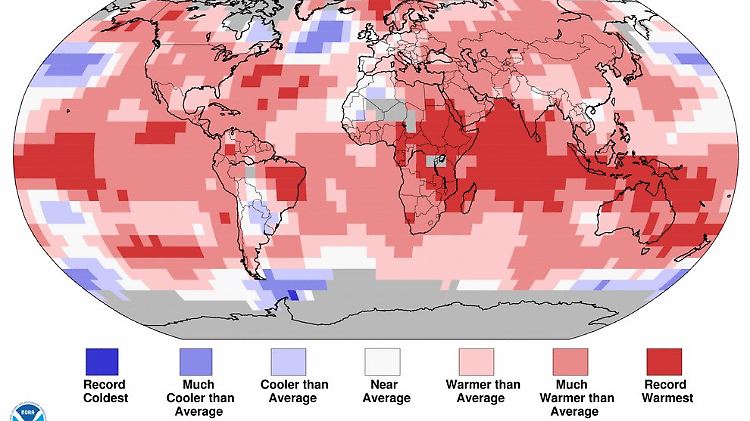 Die Temperaturen im März lagen großflächig über den Durchschnittswerten.